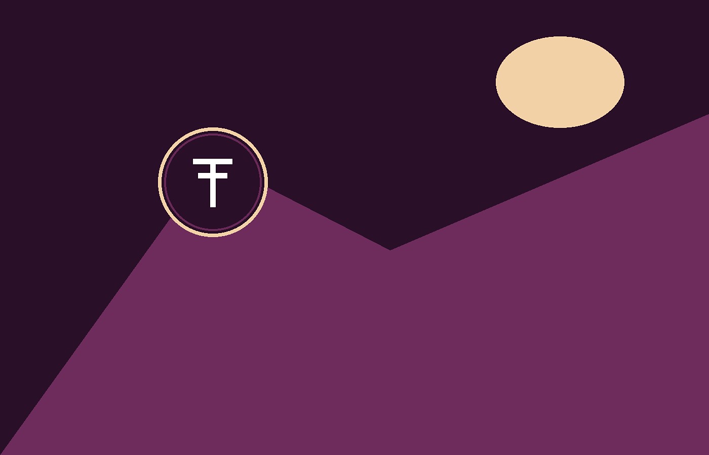 Stacks of coins, pay with USDT